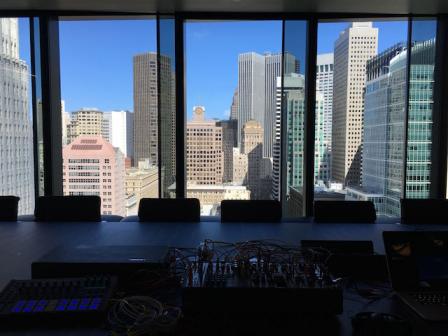 My modular synthesizer and the San Francisco skyline