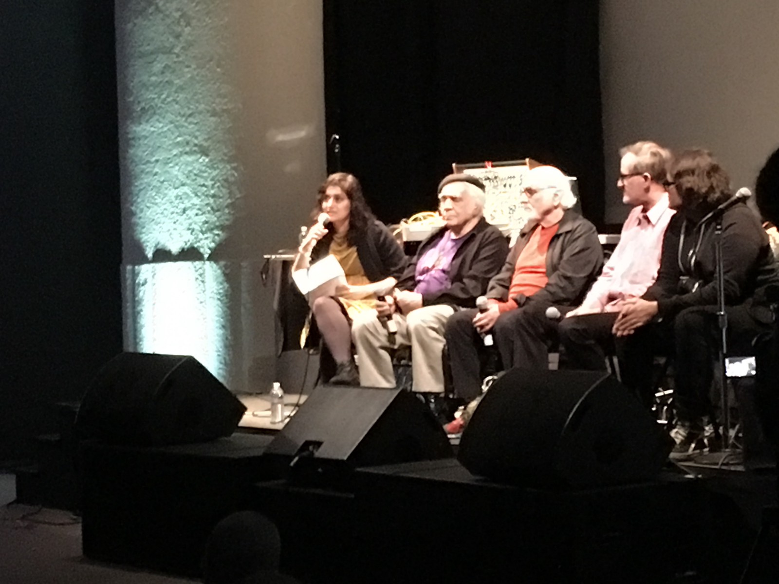 Geeta Dayal, Ramon Sender, Morton Subotnick, David Rosenboom, Alessandro Cortini at the Buchla memorial festival