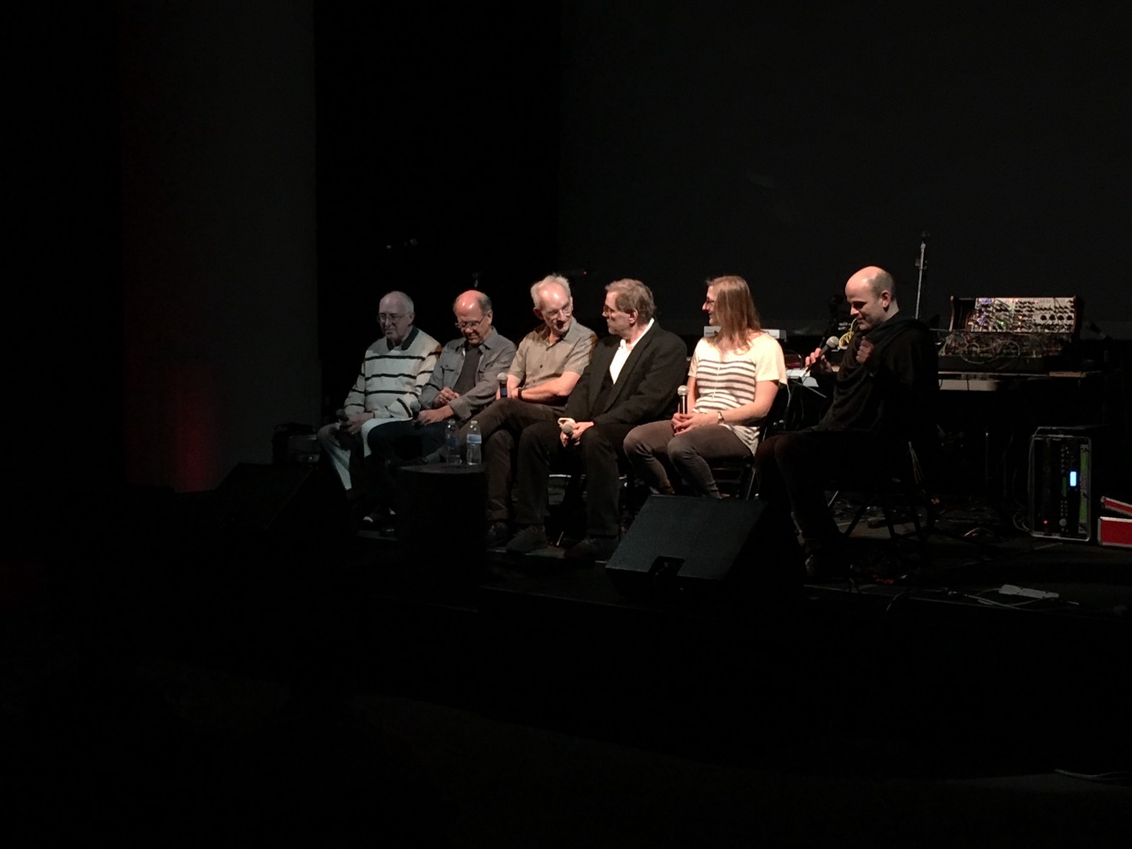 Tom Oberheim, Dave Smith, Roger Linn, Keith McMillen, Jessica Rylan, Peter Apfelbaum at the Buchla memorial festival