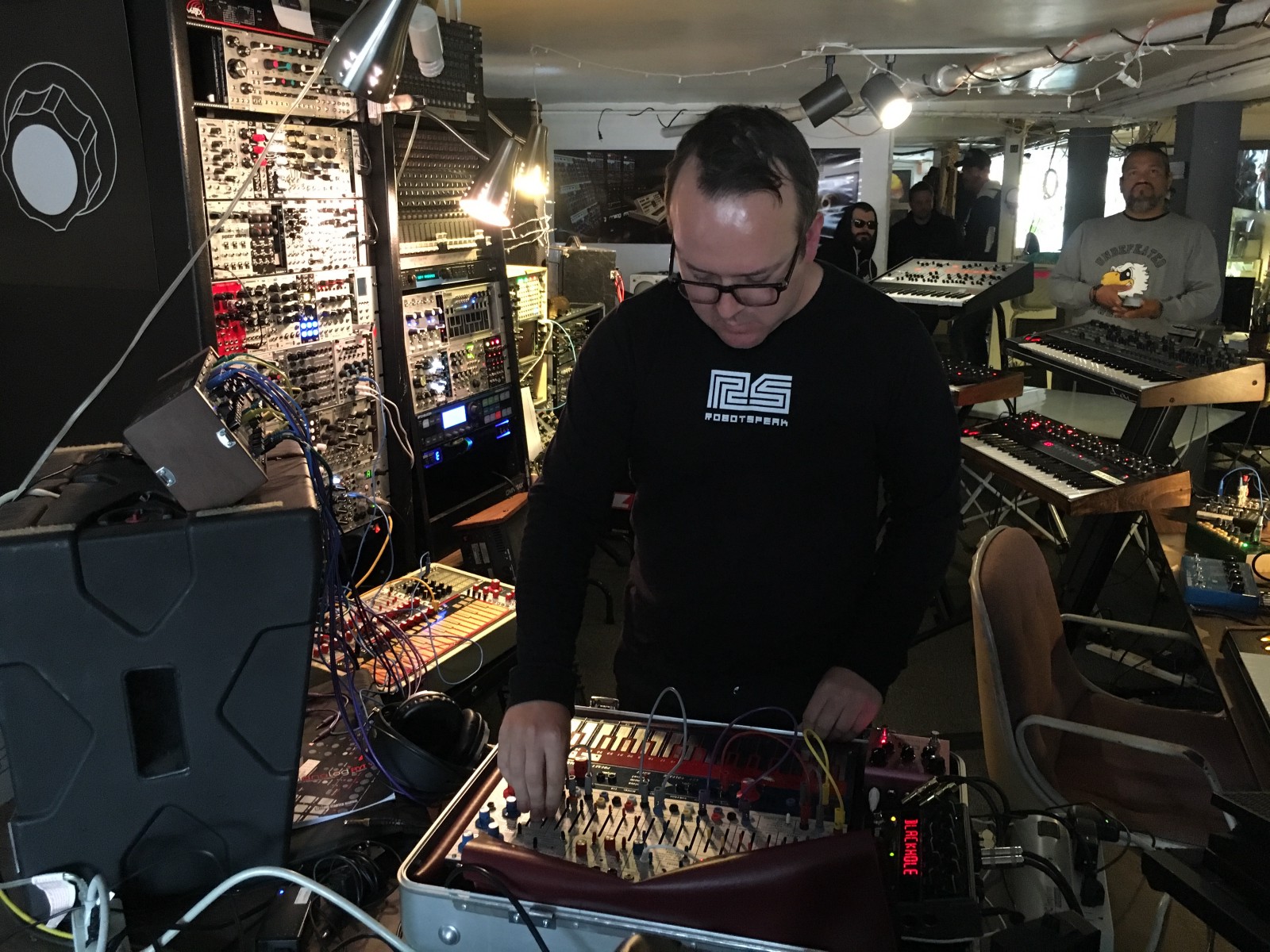 Jordan playing a Buchla at Robotspeak
